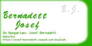 bernadett josef business card